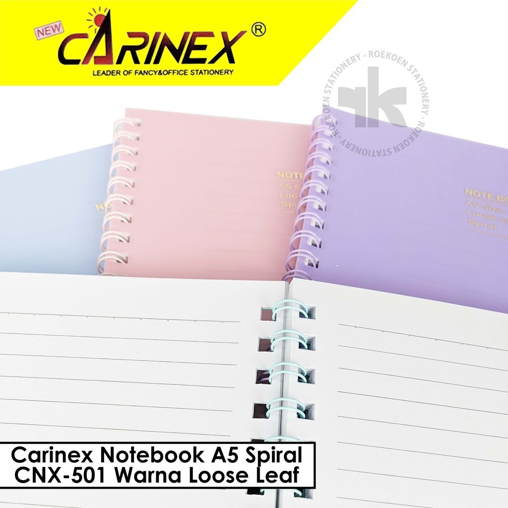 

Carinex Notebook A5 Spiral CNX-501 Warna Loose Leaf