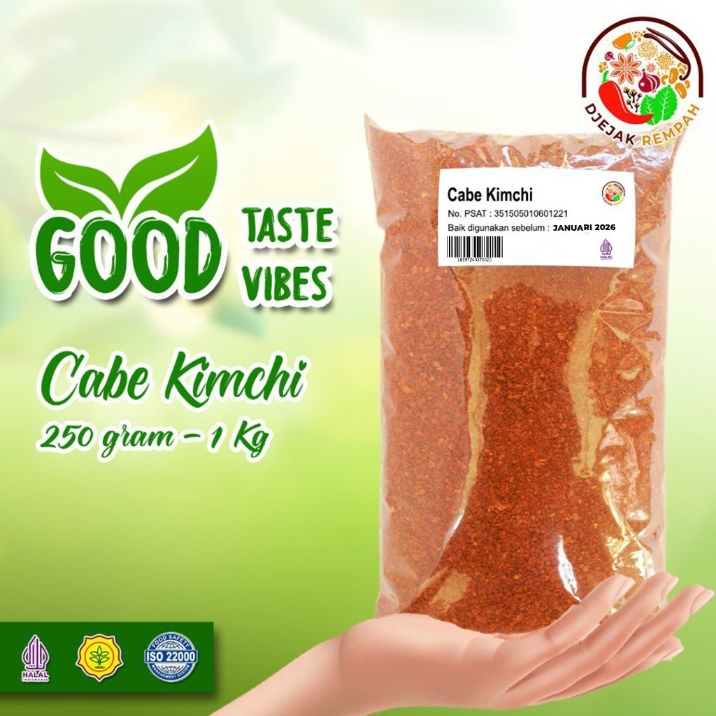 

Gochugaru (Kimchi Bubuk Korea) Halal | Korean Chili Flakes Kemasan (100gr-500gr) - 100% Rempah Murni