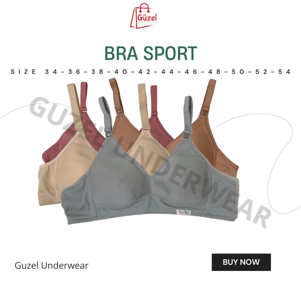 Grosir  Lusinan Bra Jumbo Wanita Sport Bra 50 48 46 44 42 40 38 36 34 Cup Besar BH Sport Jumbo Kait 