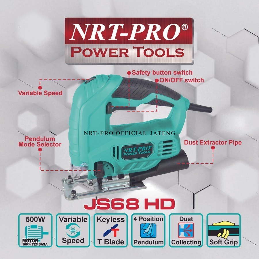 Jigsaw NRT Variable Speed Gergaji Triplek NRT-PRO JS68 HD
