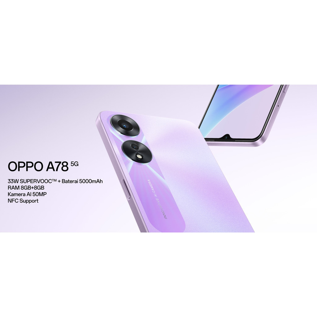 PHONE SELULAR  A78  { RAM 8/128 GB } [ BATERAI 5000 mAH ] NEW BRAND FULLSET GARANSI 12 BULAN