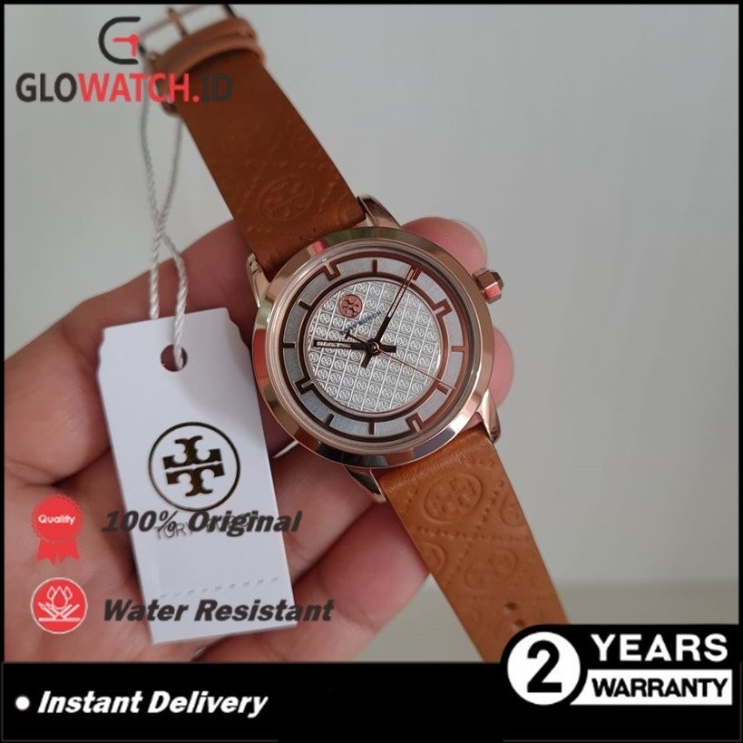 [Promo] Jam Tangan Wanita Tory Burch IVORY Leather Original (Garansi 2 tahun) / Support COD [100% Au