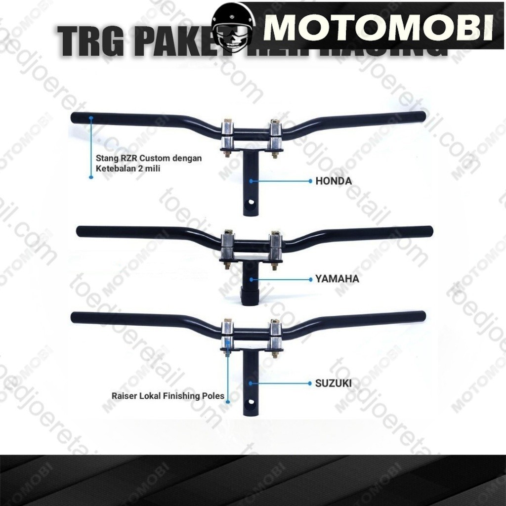 TRG Paket stang rzr custom balap roadrace full set beat street pcx 150 vario genio supra revo sonic 