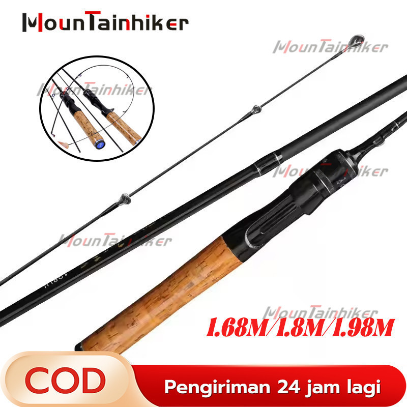 Bait Casting Carbon Solid Horse Mount Rod UL/ Super Lembut Micro-Object Lua Rod Joran daiwa reel jor