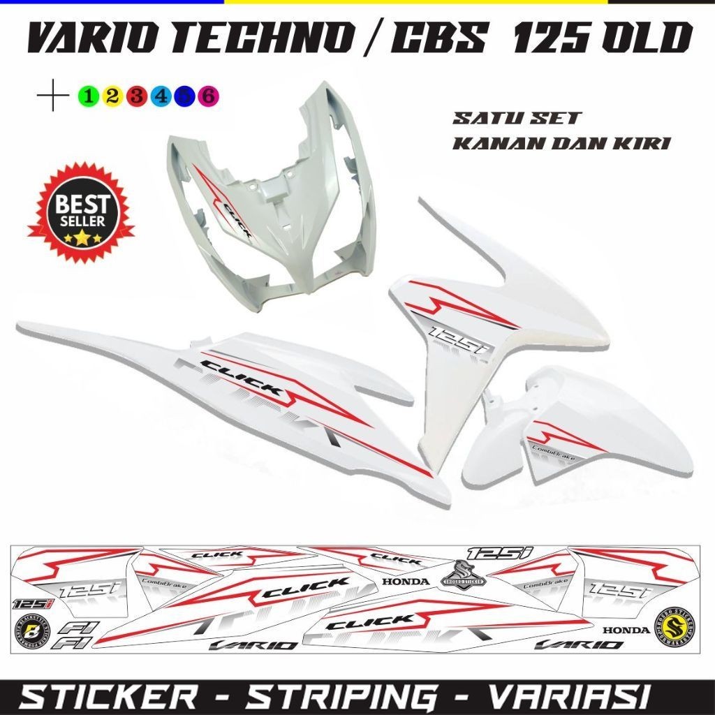 VARIASI SETIKER MOTOR / STRIPING VARIO FI 125 OLD STIKER MOTOR HONDA VARIO 125 TECHNO / CBS