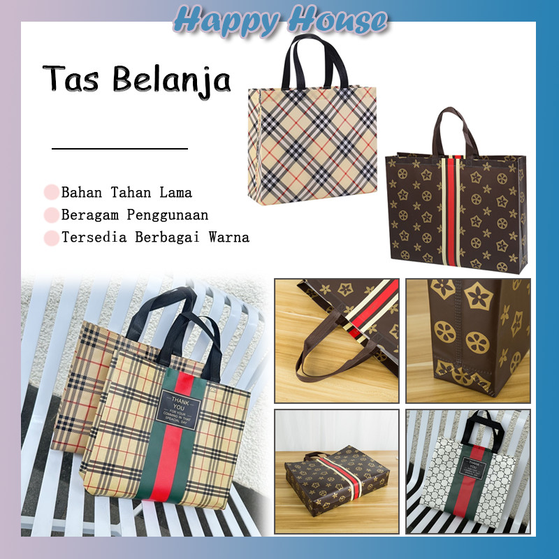 

Tote Bag Spunbond Kain Motif Premium Kantong Jumbo Tas Kado / Tas Belanja