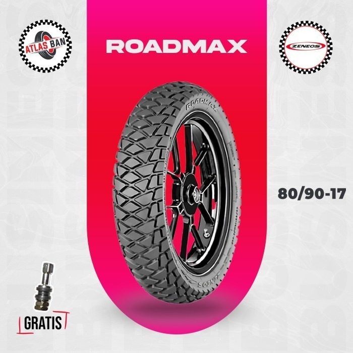 Ban Tubles Motor Bebek ZENEOS ROADMAX 80/90 Ring 17 - BLACKSTONE