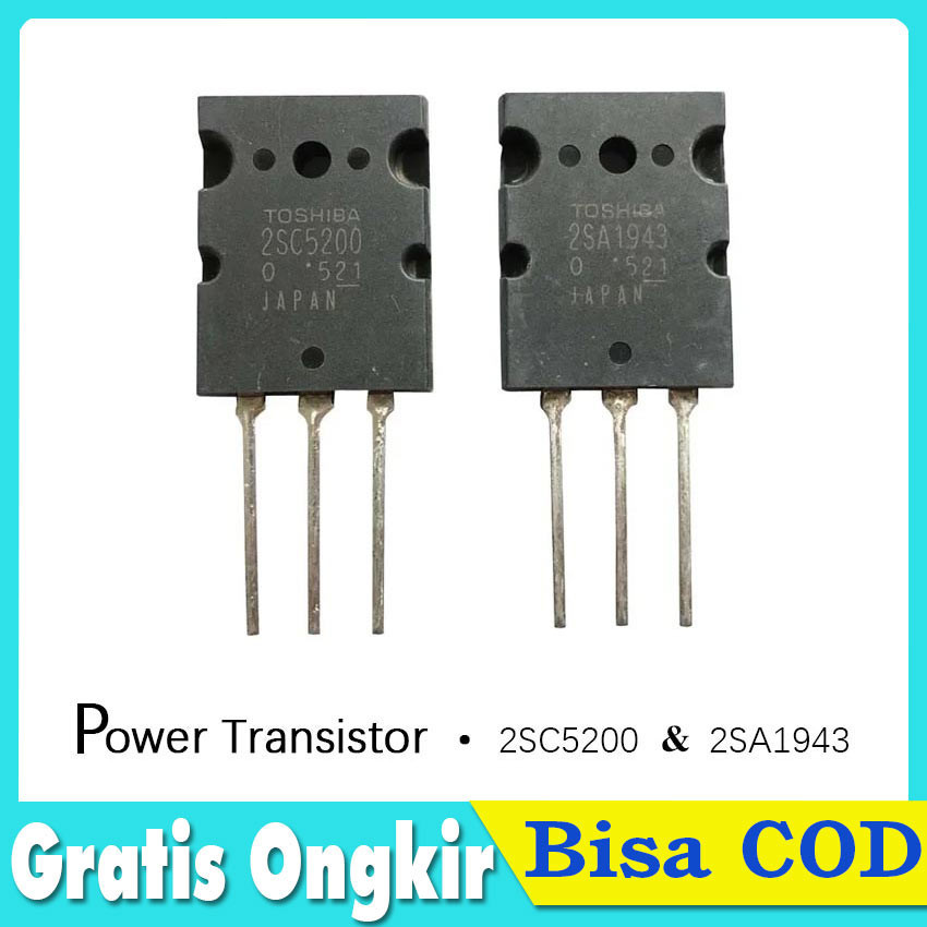 TRANSISTOR TOSHIBA 2SC5200 - 2SA1943 TR TOSHIBA 2SC 5200 2SA 1493 TRANSISTOR TR FINAL TOSHIBA JEPANG