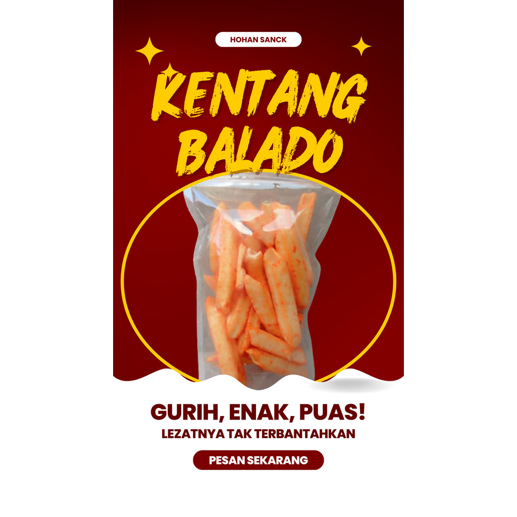 

Kerupuk Potato Bambu Original Balado