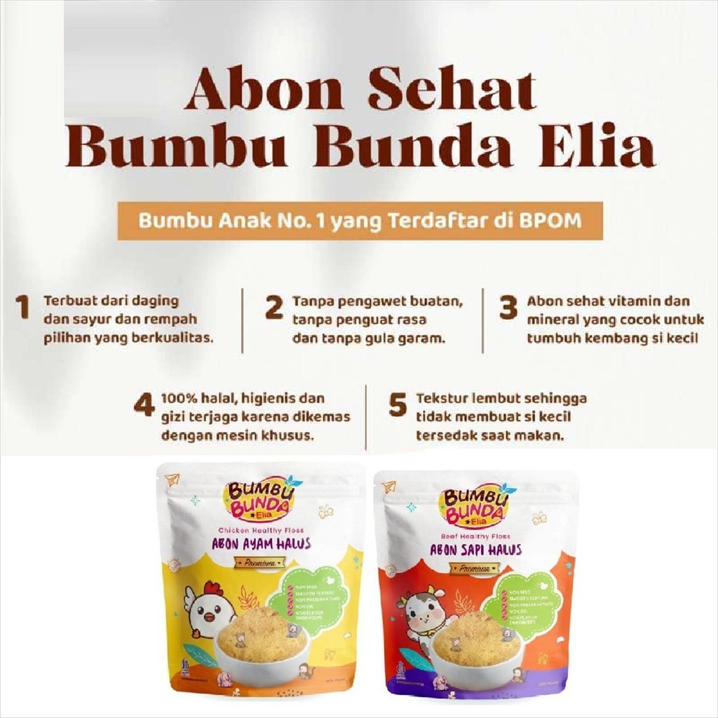

RB Bumbu Bunda Elia Abon MPASI Pelengkap Makanan