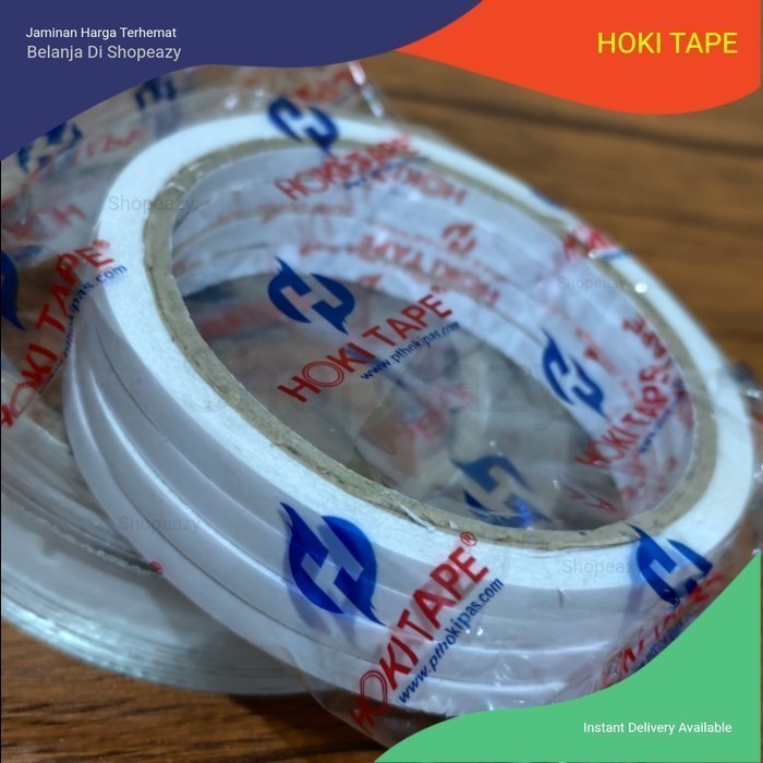 

Double Tape Hoki Tape 6mm x 10 yard. Murah