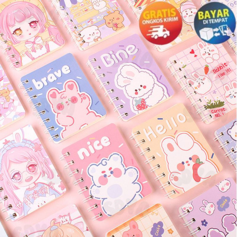 

KP115 - BUKU TULIS MINI A7 MOTIF KARTUN NOTEBOOKRING A7 MINI CARTOON MINI BOOK NOTEPAD KARAKTER BUKU TULIS RING MEMO KECIL MURAH IMPORT TERLARIS