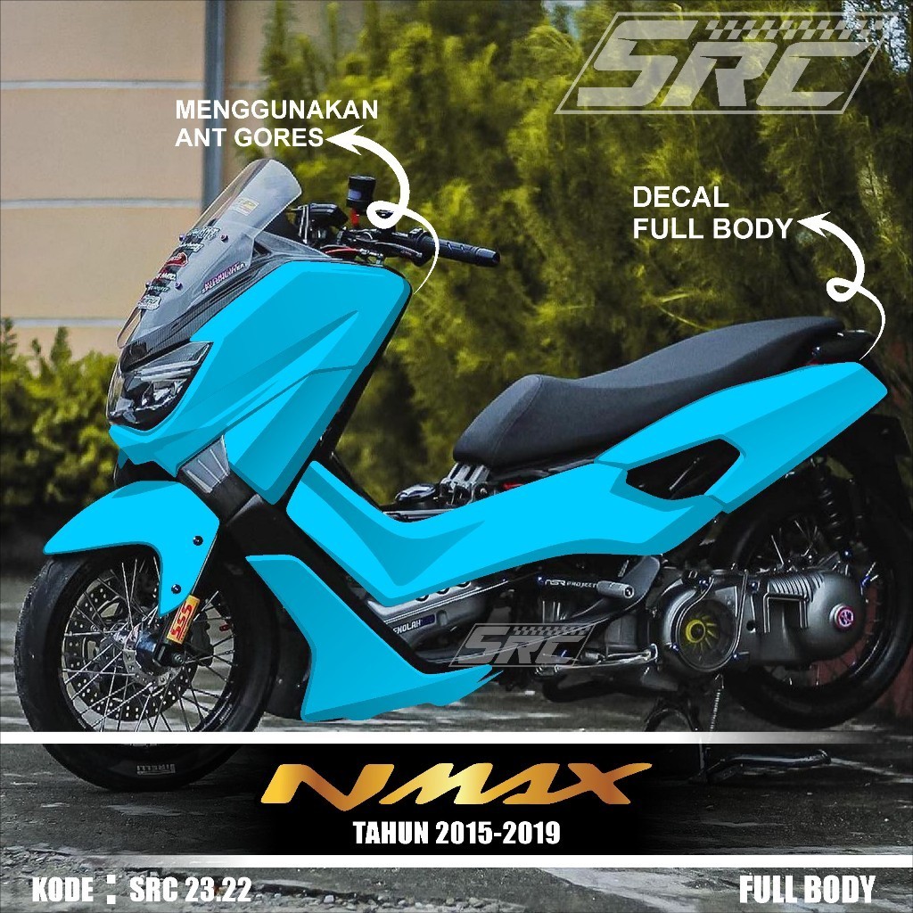 Decal Sticker Full Body Yamaha Nmax Old Lama 2015 2016 2017 2018 2019 Decal Nmax Lama Polos Simple