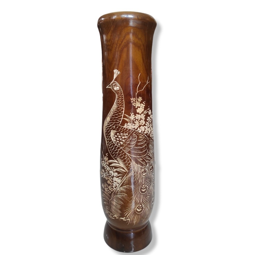 Vas Bunga Ukir Kayu Jati