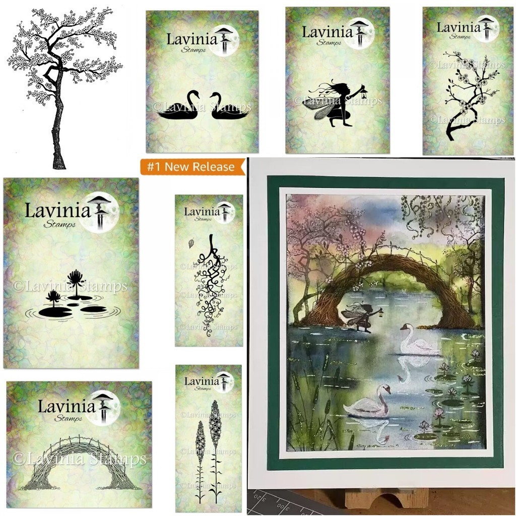 

Swans Lakes Elves Bridges Clear Stamps For DIY Making Card Scrapbook Embossed Paper Album Craft Supplies Template Decoration
