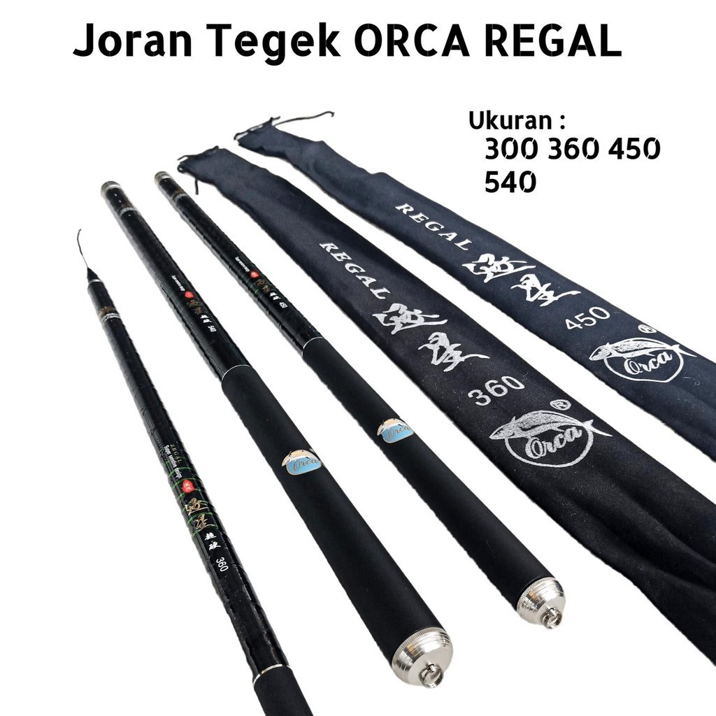 Joran Tegek Ruas Panjang Orca Regal 300 360 450 540 Action Hard Atau Tongkat Tangkai Pancing Ringan 
