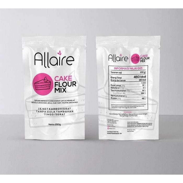 

TERJUAL ALLAIRE Cake Flour Mix 500 gram Tepung Kue Keto - Cake 500g