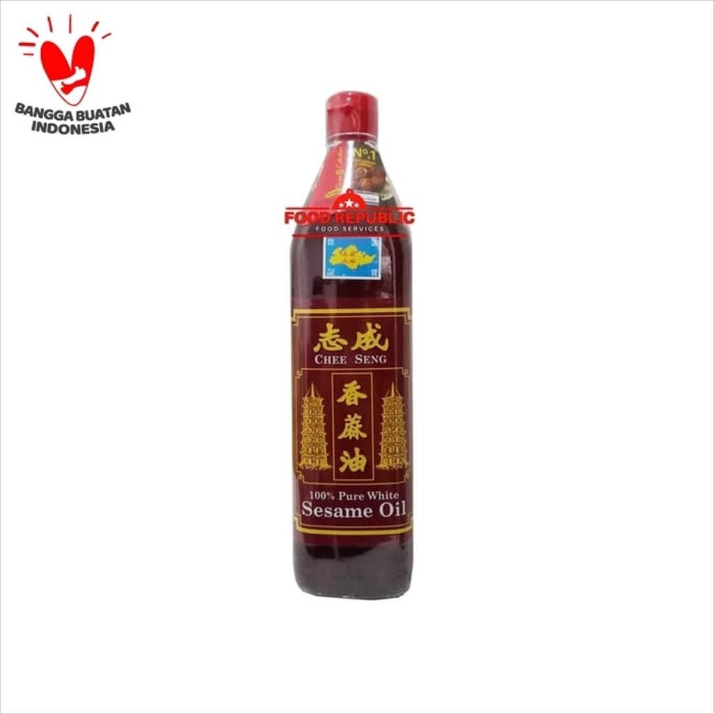 MINYAK WIJEN - PURE WHITE SESAME OIL 750 ML CHEE SENG - PAGODA HALAL