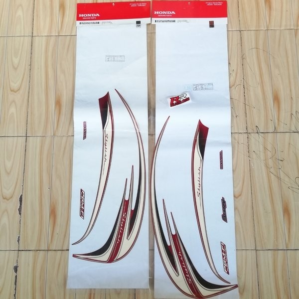 grafik graphic striping body bodi original ori honda scoopy scopy fi esp tahun 2013 2014 2015 merah 