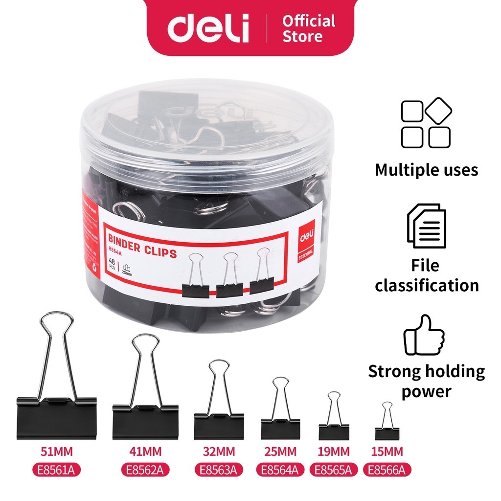 

Binder Clips Deli 15mm 60pcs - E8566A
