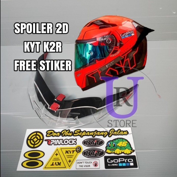 SPOILER 2D HELM KYT K2R / SPOILER HELM KYT K2 R / SPOILER KYT K2 RIDDER | FREE STIKER