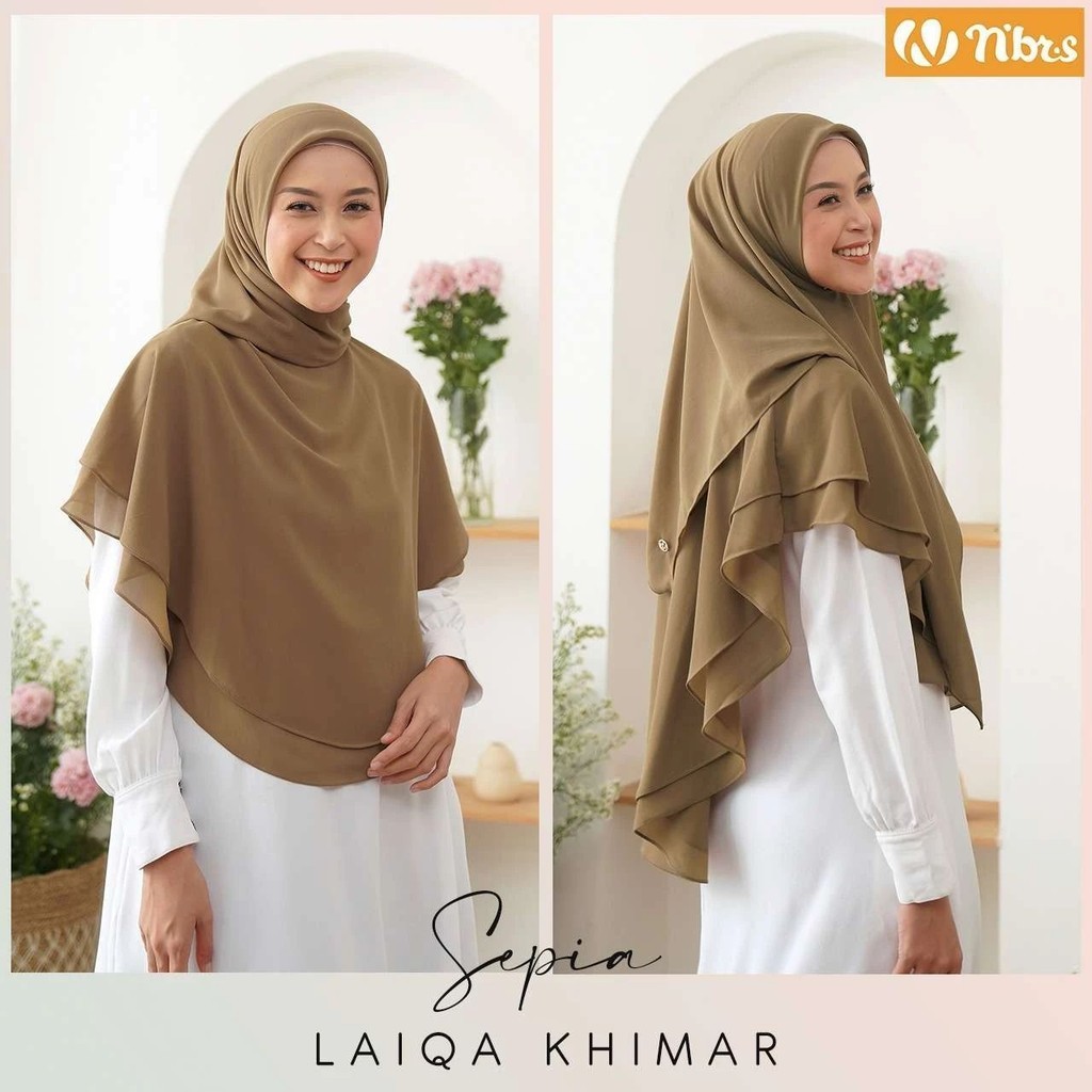 Fashion nibras store Laiqa Hijab Khimar Syar'i by Nibras