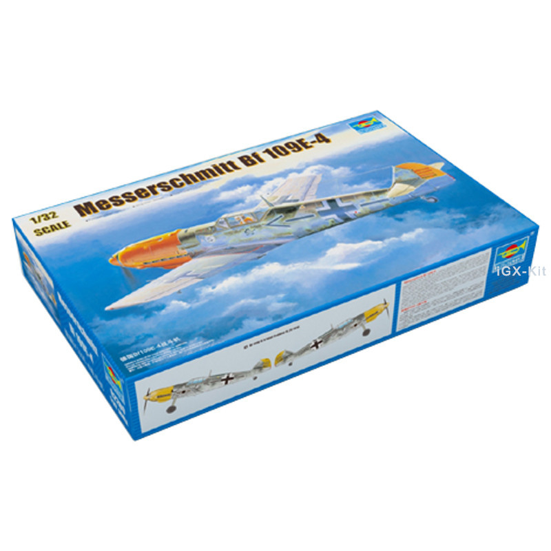 Trumpeter 02289 1/32 Messerschmitt BF109 Bf-109E-4 Fighter Military Plastic Plane Gift Assembly Mode
