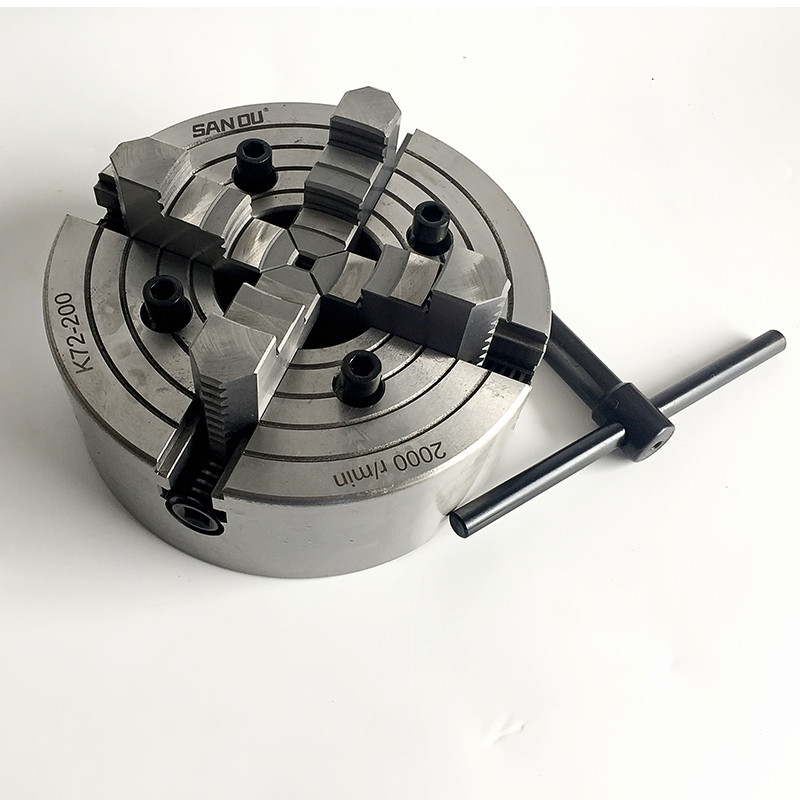 200mm Lathe Chuck SANOU 4 Jaw Chuck K72-200 Lathe Chuck 4 Jaw Independent Manual Chuck For Bench Lat