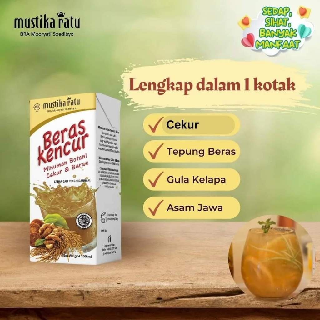 

Mustika Ratu Jamu Beras Kencur 200 ML