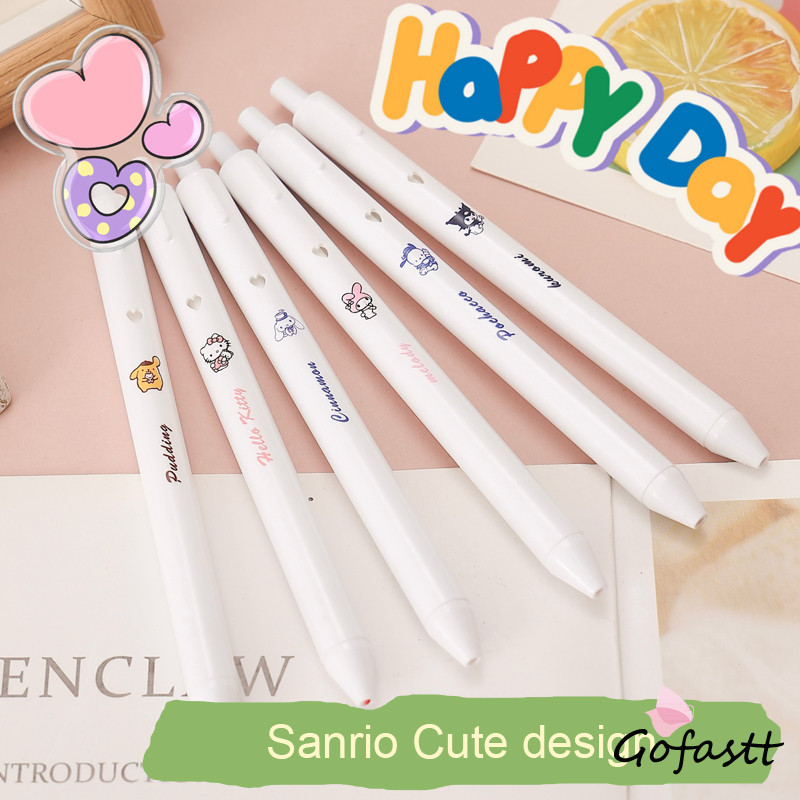 

COD Pena Tekan Seri Sanrio Pena Netral Hitam Pelajar Pena Netral Hati Anak Perempuan G