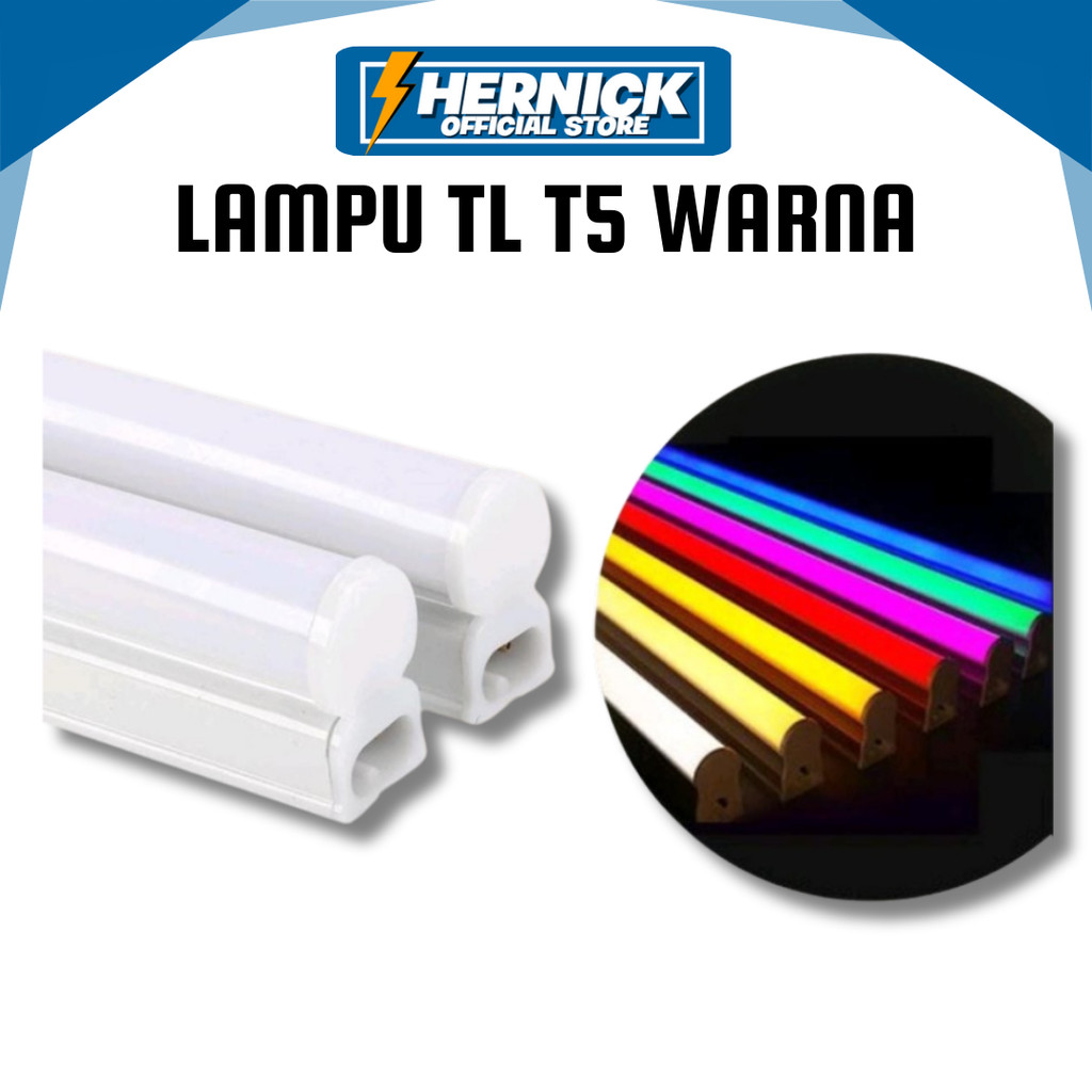 Lampu TL Neon T5 LED 5/9/15/19W Tube Warna Warni/Lampu neon led - TL 5watt (30cm), Kuning HERNICKSTO
