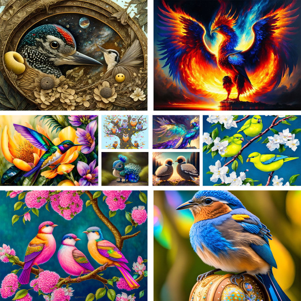 

Bird Phoenix DIY Painting By Numbers Set Acrylic Paints 40*50 Picture By Numbers Photo Decorative Paintings For Adults Handiwork