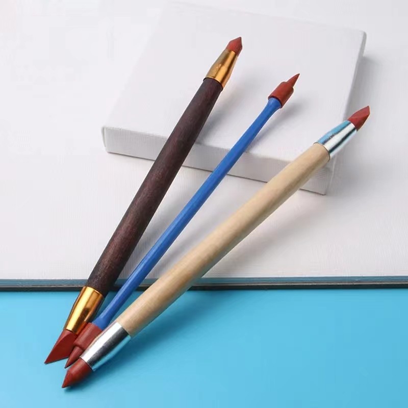 

3pcs DIY doyes Silicon Rubber Shaper Pens Art Craft Supplies Pottery Clay Sculpture Tools Ceramics Carving Modeling Shaping Tool