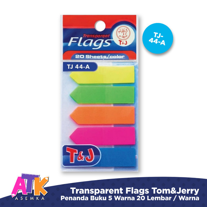 

Transparant Flags TJ 44-A / Penanda Buku Transparant TomJerry