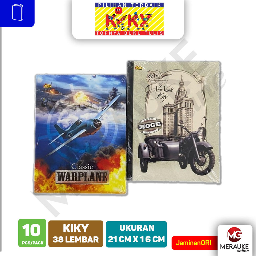 

Rad Buku Tulis Kiky 38 Lembar (1 Pack isi 10 Buku)