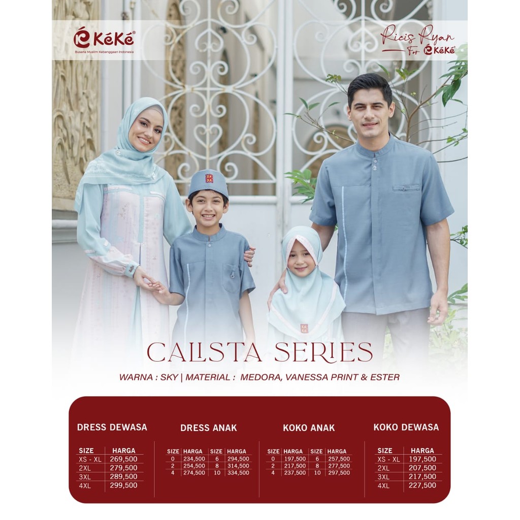 KEKE SARIMBIT CALISTA SKY, Ukuran 8