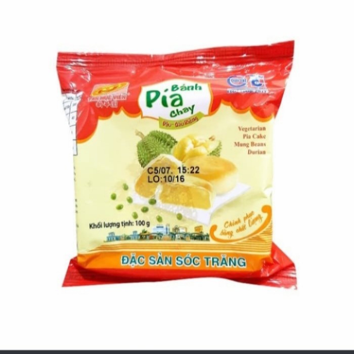 

CR TAN HUE VIEN BANH PIA CHAY pia durian vietnam 100 gr bakpia durian