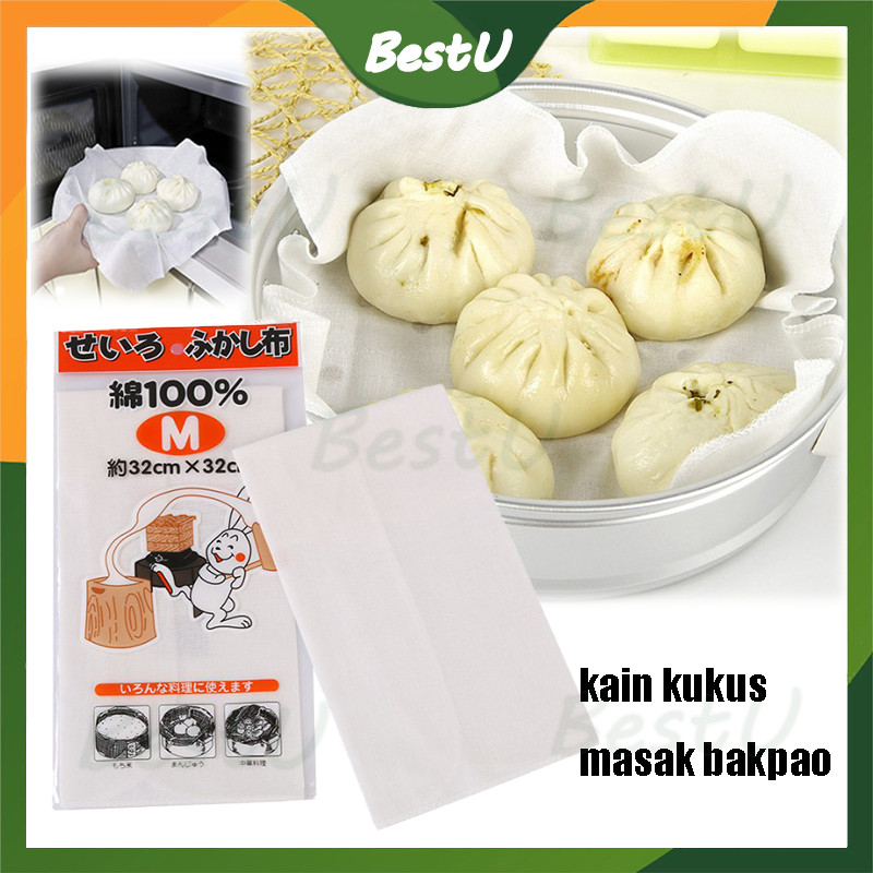 

kain kukus masak bakpao roti kue pangsit / kain pao anti lengket / kain kukusan / kain dimsum / alas pengukus masak
