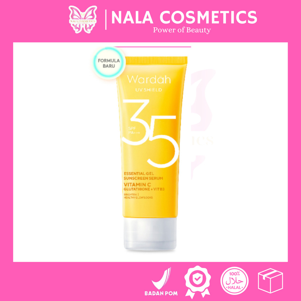𝐍𝐀𝐋𝐀-Wardah sunscreen sun care SPF 30 kuning / Wardah UV Shield Essential Sunscreen Gel SPF 30 [KUNI