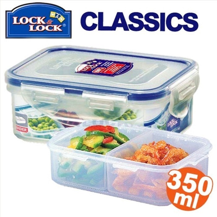 lock n lock 350 ml 350ml sekat divider rectangular hpl 806 hpl806c
