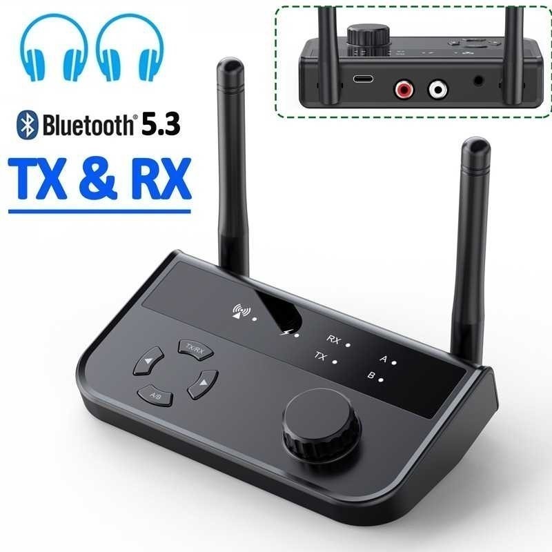 Bluetooth Adaptor 5.3 Audio Receiver Transmitter Wireless 10m