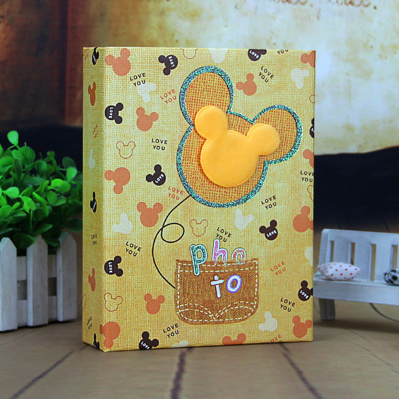 

Handmade DIY Photo Album Birthday Gift Cartoon Children Insert Pockets Album 5 Inche 200 photos 7 inch 100photos Interleaf