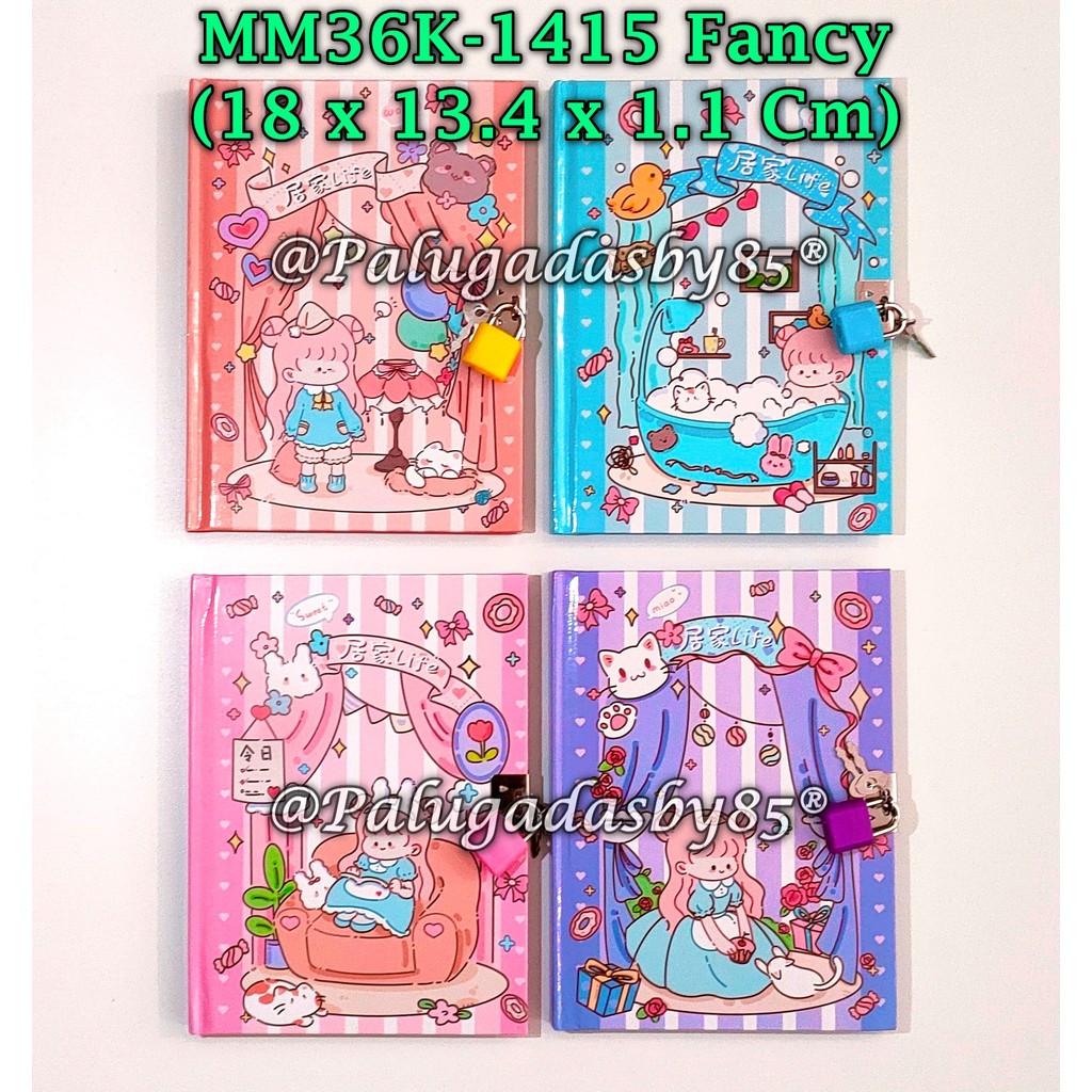 

(1 Biji) Buku Diary Kunci Fancy A5 60 Lembar 18 x 13.4 x 1.1 Cm / Diary Kunci GXIMP MM36K-1415 Fancy