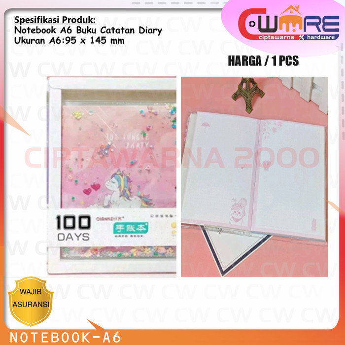 

Notebook Buku A6 Note Catatan Agenda Harian Jurnal Binder mini Diary - NATS