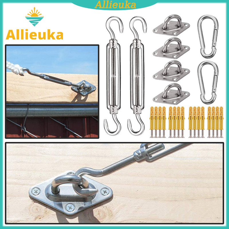 Allieuka Aksesori Paranet Sun Shade Sail Hardware Kit Shade Sail Hardware Kit Aksesori Tali Klip