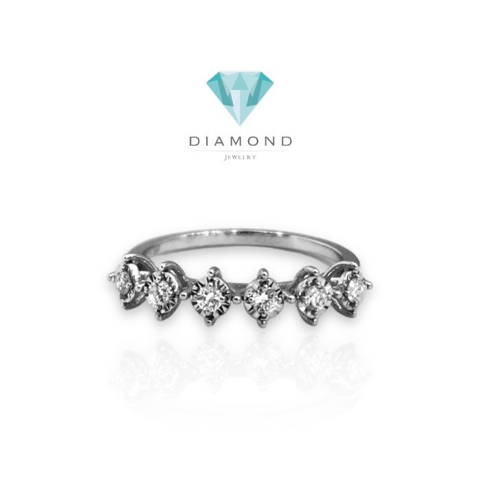 Cincin 6 berlian listring 18k/diamond ring listring stacking ring -Diamond Jewelry