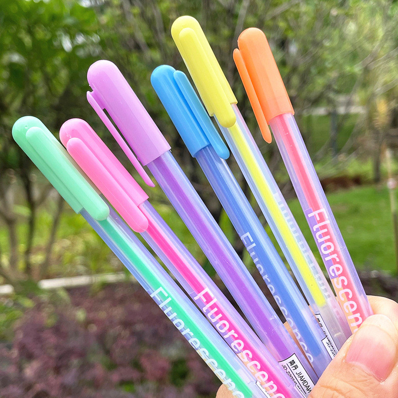 

6Pcs/set Color Gel Pen 0.5mm Refills Kawaii Painting Graffiti Pen for Student School Supplies Office School Pens