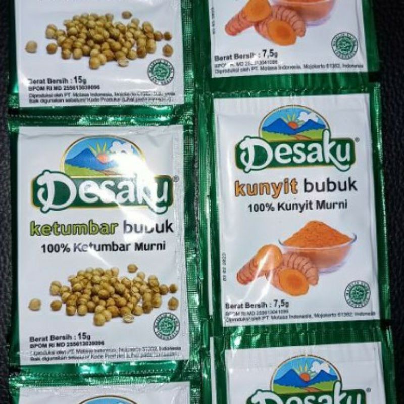 

Desaku Kunyit Dan Ketumbar Bubuk Renceng Isi 12 Pcs