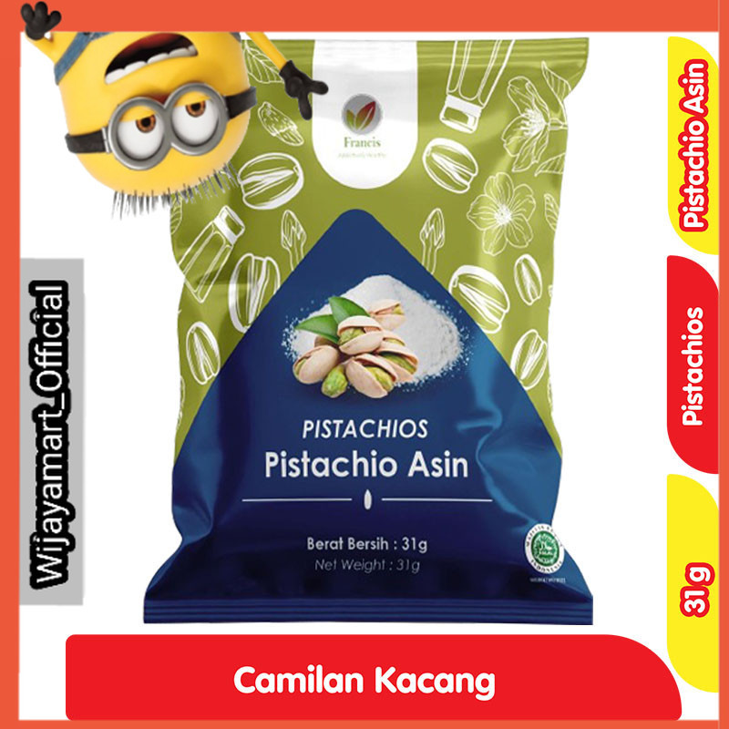 

Francis Pistachios Kacang Pistachio Asin 31 g