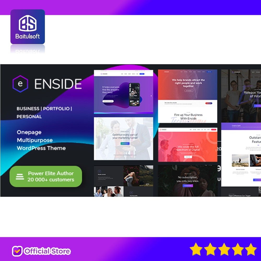 ONE PAGE LANDING PAGE WORDPRESS THEME